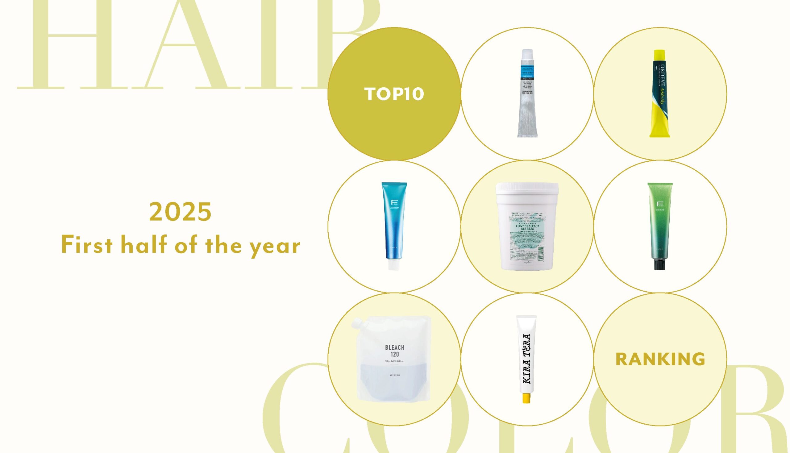 2025年上半期｜最も多く使われた【ヘアカラー剤】TOP10！ | HAIRinfo